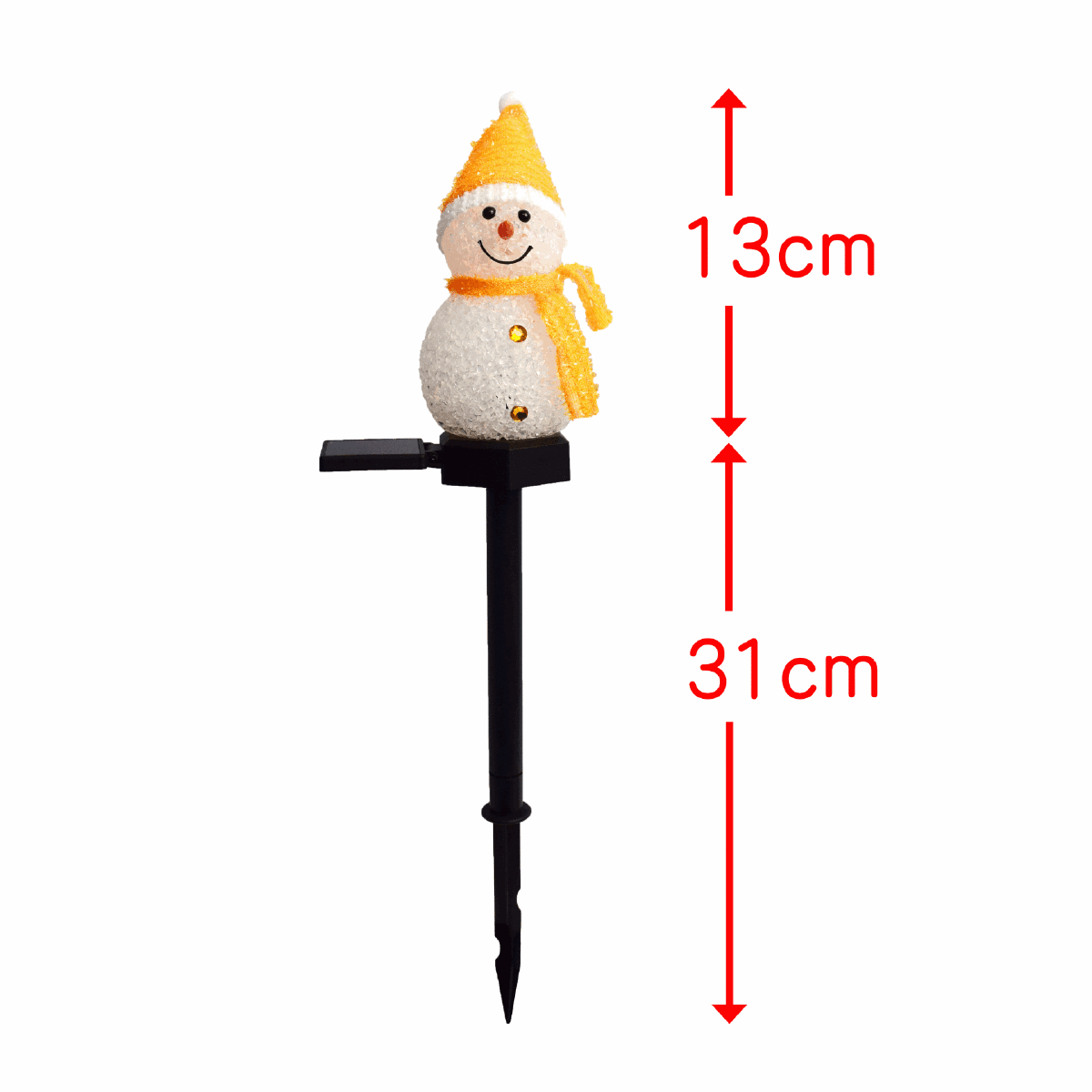 4pcs Snowmans EVA Solar Powered Garden Light Christmas Decoration Lights Waterproof Outdoor Solar Lawn Landscape Lights