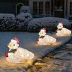 2021 Newest Scarf Duck Stake Lights Christmas Decoration, LED Acrylic Duck Christmas Ornaments Light Up Duck with Scarf Holiday Decoration 22*27cm