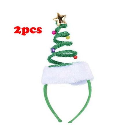 2PCS Springy Christmas Tree Headband One Size Fits Most