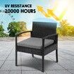 Garden Sofa Wicker Outdoor Lounge Furniture Patio Set Rattan Chairs 4 Pcs