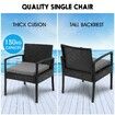 Garden Sofa Wicker Outdoor Lounge Furniture Patio Set Rattan Chairs 4 Pcs