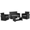 Outdoor Wicker Sofa Garden Lounge Patio Set Rattan Chairs Furniture 4 Pcs
