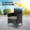 Garden Wicker Sofa Outdoor Lounge Rattan Chairs Furniture Patio Set 4 Pcs