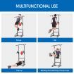 6 In 1 Home Gym Power Tower Fitness Workout Equipment Height Adjustable Pull Chin Up Dip Station