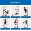 6 In 1 Home Gym Power Tower Fitness Workout Equipment Height Adjustable Pull Chin Up Dip Station