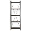 5-Tier Bookcase Black 60x30x180 cm Solid Mango Wood