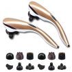 2X 6 Heads Portable Handheld Massager Soothing Stimulate Blood Flow Shoulder Gold