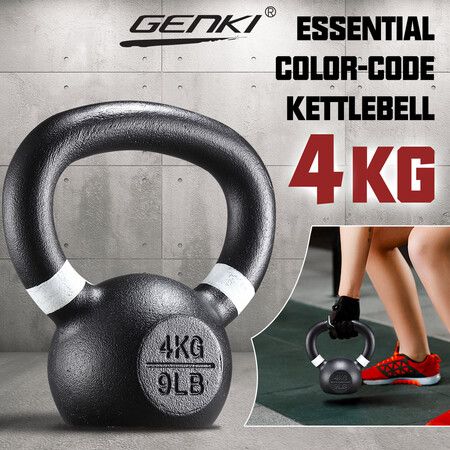 Genki Kettlebell 24kg Cast Iron Weight Exercise Home Gym Workout Kettlebells 