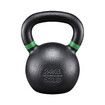 Genki 24kg Kettlebell Barbell Cast Iron Fitness Home Gym Workout with Wide Grip Colour Coded Black