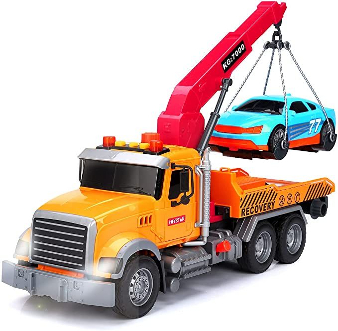 Big Tow Truck Toy Inertial Toy Cars with car Toy Trucks for Boys and wiht Lights and Sound Module