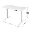 Electric Sit Stand Desk Height Adjustable Office Standing Computer Table Furniture Motorized Dual Motor White