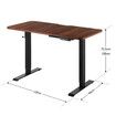 Electric Standing Desk Sit Stand Computer Table Height Adjustable Furniture Motorized Dual Motor Walnut