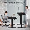 Electric Standing Desk Sit Stand Height Adjustable Office Computer Table Furniture Motorized Dual Motor Black