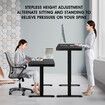 Electric Standing Desk Computer Table Motorized Furniture Height Adjustable Dual Motor Glass Top Black