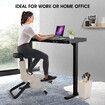 Electric Standing Desk Computer Table Motorized Furniture Height Adjustable Dual Motor Glass Top Black