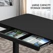 Electric Standing Desk Computer Table Motorized Furniture Height Adjustable Dual Motor Glass Top Black