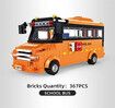 School Bus Toys For Kids Children's Building Blocks  Bus Vehicles Model Kid's Creative Car Gift Construction PlaySet