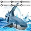 2021 Newest 2.4Ghz Funny Remote Control Shark Underwater Simulation Fish Animals Robots Bath Tub Pool Electric Toys For Kids COL BLUE