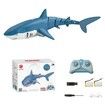 2021 Newest 2.4Ghz Funny Remote Control Shark Underwater Simulation Fish Animals Robots Bath Tub Pool Electric Toys For Kids COL BLUE