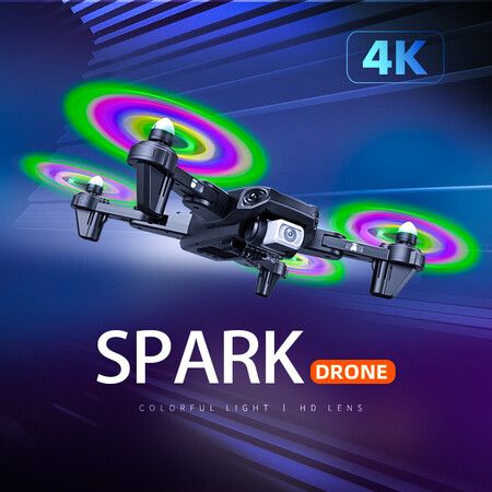 2022 Newest Colorful 4K HD Dual Camera with WIFI FPV Foldable Light Flow Quadcopter Anti Interference Technology Professional RC Drones