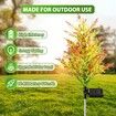 2X Solar Garden Tree Lights 2 Modes 12 Lamp Beads Multi-Color Waterproof Holiday Lights for Yard