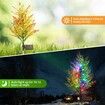 2X Solar Garden Tree Lights 2 Modes 12 Lamp Beads Multi-Color Waterproof Holiday Lights for Yard