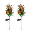 2X Solar Garden Tree Lights 2 Modes 12 Lamp Beads Multi-Color Waterproof Holiday Lights for Yard