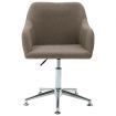 Swivel Dining Chair Taupe Fabric