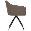 Swivel Dining Chairs 2 pcs Taupe Fabric