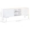 TV Cabinet White 115x30x46 cm Solid Mango Wood