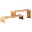 2 Piece TV Cabinet Solid Acacia Wood