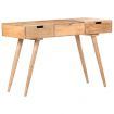 Dressing Table with Mirror 112x45x76 cm Solid Acacia Wood