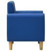 Children Sofa Blue Faux Leather