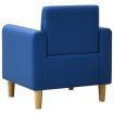 Children Sofa Blue Faux Leather