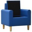 Children Sofa Blue Faux Leather