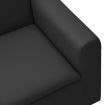 2-Seater Children Sofa Black Faux Leather