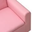 2-Seater Children Sofa Pink Faux Leather