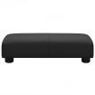 Children Sofa with Stool Black Faux Leather