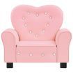 Children Sofa Pink Faux Leather