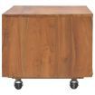 TV Cabinet with Wheels 80x50x42 cm Solid Teak Wood