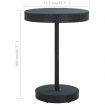 Garden Table Black 75.5x106 cm Poly Rattan