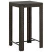 Garden Bar Table Brown 60.5x60.5x110.5 cm Poly Rattan