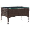 Coffee Table Brown 60x40x36 cm Poly Rattan