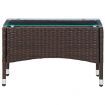 Coffee Table Brown 60x40x36 cm Poly Rattan