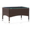 Coffee Table Brown 60x40x36 cm Poly Rattan