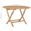 vidaXL Folding Garden Table diameter 120 cm Solid Teak Wood