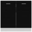 Sink Bottom Cabinet Black 80x46x81.5 cm Chipboard