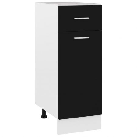 Drawer Bottom Cabinet Black 30x46x81.5 cm Chipboard