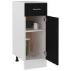 Drawer Bottom Cabinet Black 30x46x81.5 cm Chipboard