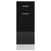 Drawer Bottom Cabinet High Gloss Black 30x46x81.5 cm Chipboard